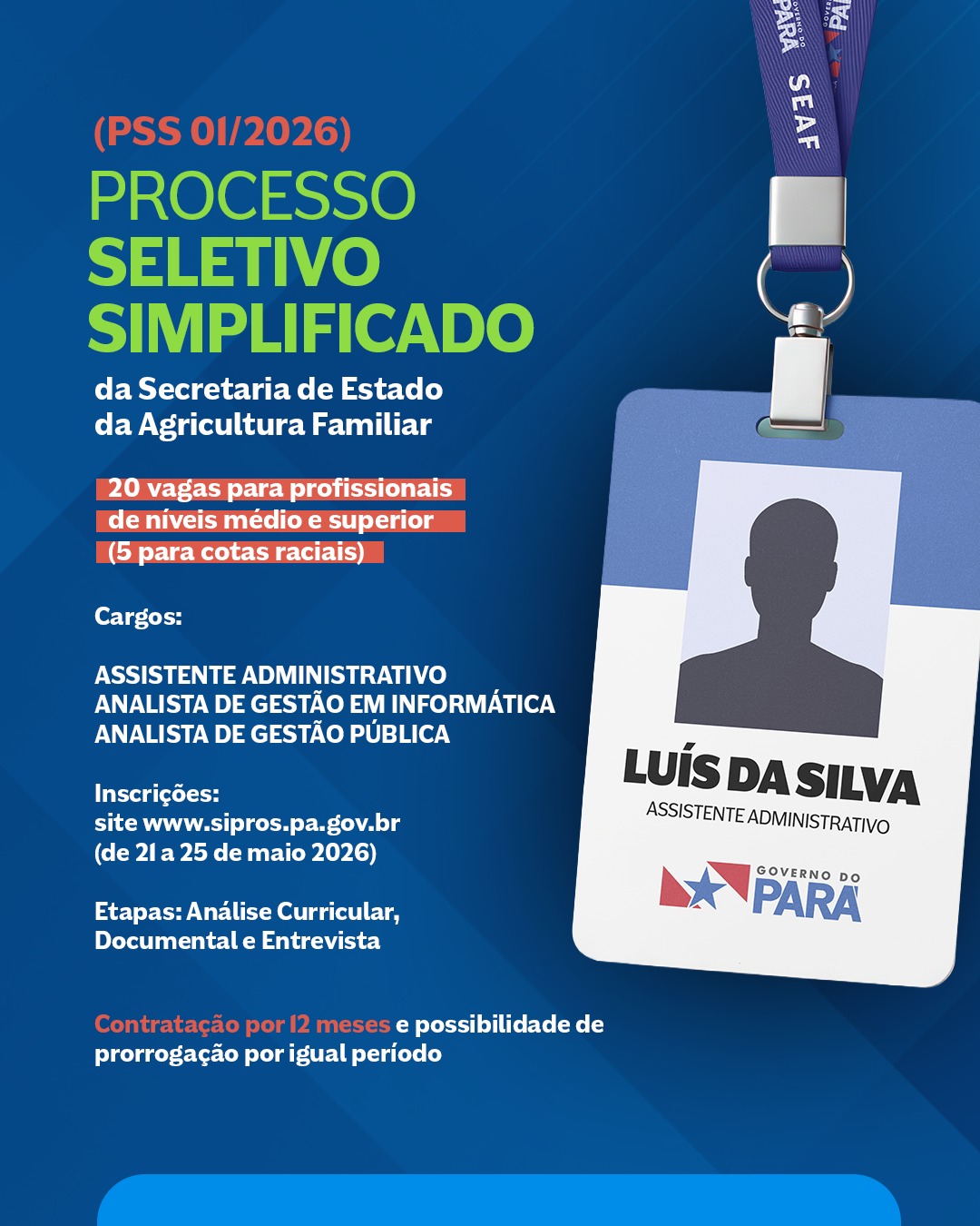 imagem mostra cartaz com anúncio de processo seletivo